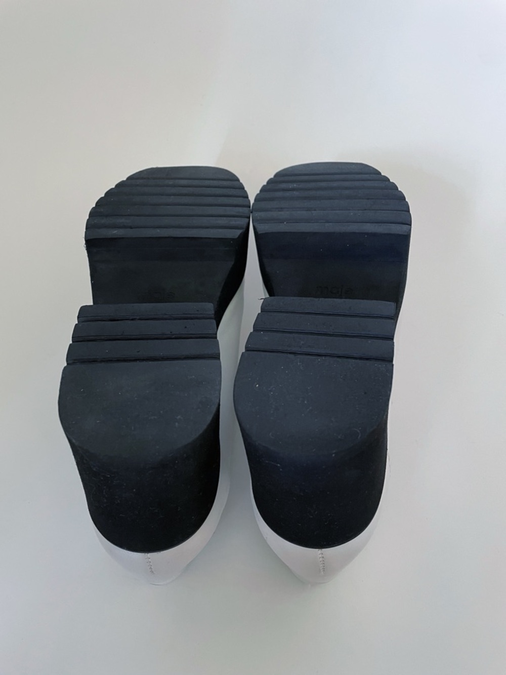MAJE white leather platform loafers size FR 40 / US 10  chunky shoes Y2K leather - Picture 11 of 11